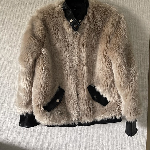 Vici vanity faux fur leather trim jacket - Picture 2 of 5